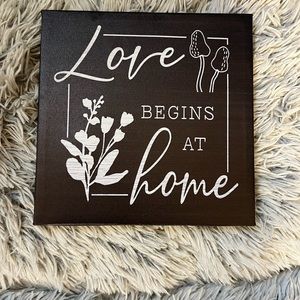 New 8 1/2 x 8 1/2 Wall Canvas with a hook on the back for hanging
